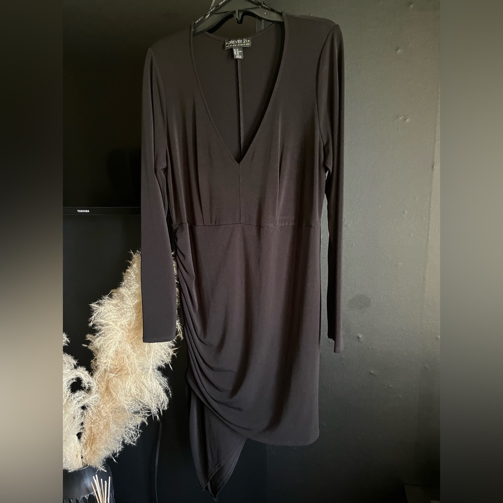 Black midi dress